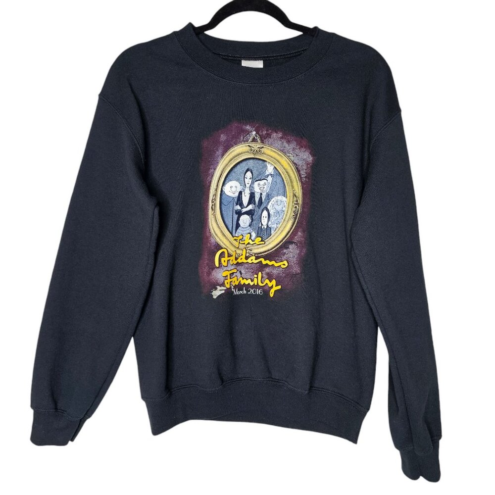⭐️Addams Family Size Small Black 2016 Broadway Graphic Crewneck Sweatshirt